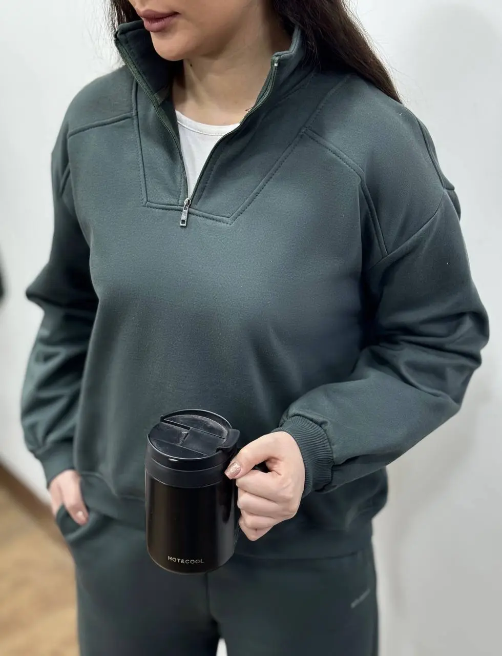 دورس نیم زیپ زنانه لئا